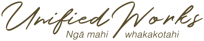 logo unified works nga mahi whakakotahi